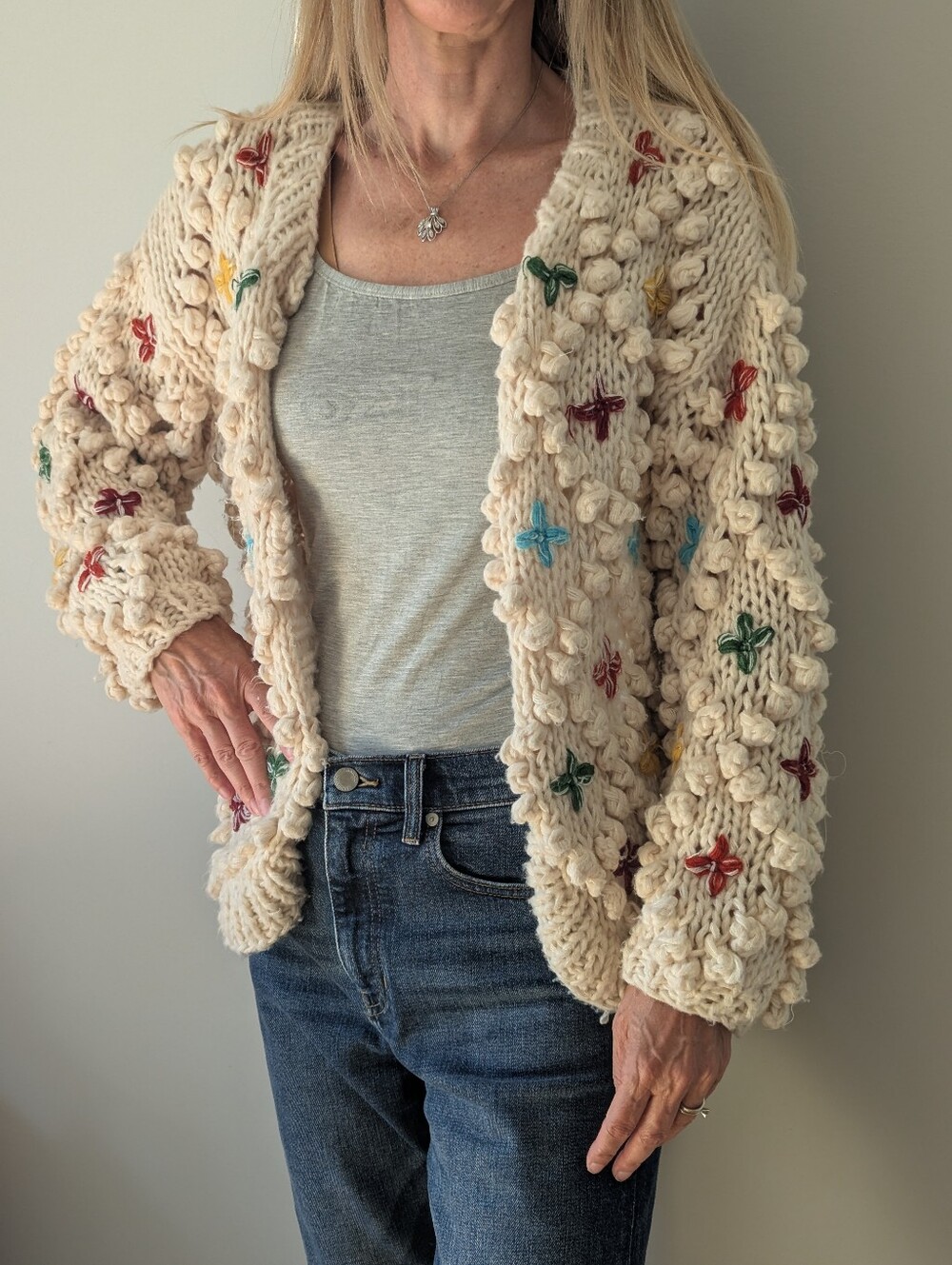 Anthropologie Chunky Popcorn Cardigan